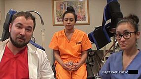 Patient pays Mia Sanchez for humiliating nurse latex tit play