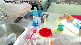 Zoe wilde's braces shine in housewife facial chore deal