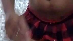 man check out this tattooed wife sensually stripping her miniskirt pov style