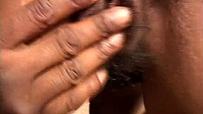 Afro American Horny Black Slut Sucks Dick Loves Hairy Pussy Creampie