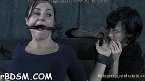 Adorable Brunette BDSM Toy Masturbation Blowjob with Huge Toys