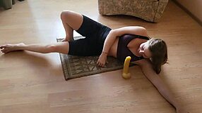 kinky hairy yoga milf squirts wildly moaning messily