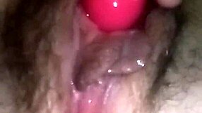 Hairy Pussy Vibrator Play Triggers Visible Orgasm Contractions