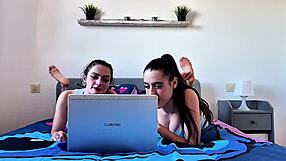 Briseida Myers and Malafalda slowly tease before tasting each other's sweet young pussies in lingerie