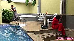 tgirl amanda ferraz feels the thrill as black and white cocks double fuck her ass bareback