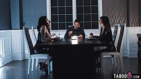 experienced brunette pornstar manipulates three stepsisters in vr shared dream orgy