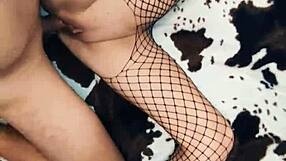 milf wife slips into stockings and seduces hubby for anal 😈🍑