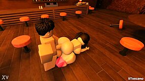 Slut's Massive Ass Craves Monster Cock Pounding in Seedy Bar?