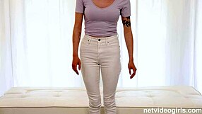 whoa this shy amateur redhead explodes on couch during hot interview 😍🔥