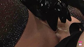 Blonde babe with curves ties up guy for strap-on fun chat