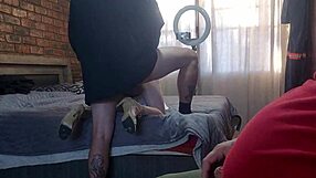 cuckold wife drips stranger's creampie onto husband's jerking cock