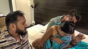 indian friends seduce beautiful maid for hardcore desi threesome fuck