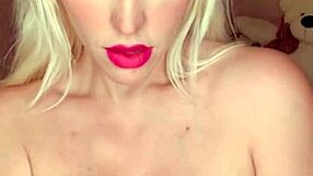 oiling up in pink lingerie before stripping naked for some fun - blondie fesser