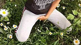 wanna see me spy on neighbor fingering pussy to orgasm outdoors in panties?