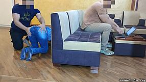 i sneak fuck my hot sister-in-law while hubby works on laptop