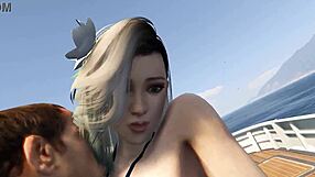 GTA 5 Cutie Bikini Babe Fucked Hard on Yacht with Loud Moans and Game Sex Action!
