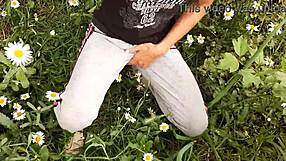 wanna see me spy on neighbor fingering pussy to orgasm outdoors in panties?