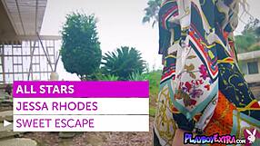 Classy Blonde Jessa Rhodes Strips Lingerie Proudly Showing Off Her Shaved Tight Pussy And Massive Boobs