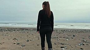 imagine silvia soprano's big ass slapped and spit on roughly in norway's beach bdsm cinematic kinky domination