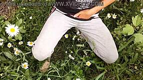 wanna see me spy on neighbor fingering pussy to orgasm outdoors in panties?