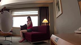 tall japanese college student with huge tits auditions in miniskirt lifting legs for armpit lick and more