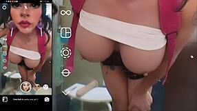 Futanari Trap's Heart Races Testing Monster Cocks on Huge Tits