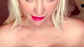 oiling up in pink lingerie before stripping naked for some fun - blondie fesser