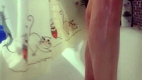 busty british teen washes her perfect big tits and feet in sexy shower