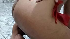 man check out this tattooed wife sensually stripping her miniskirt pov style