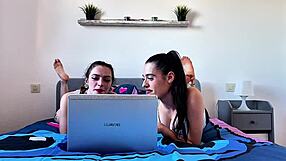 Briseida Myers and Malafalda slowly tease before tasting each other's sweet young pussies in lingerie