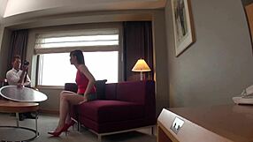 tall japanese college student with huge tits auditions in miniskirt lifting legs for armpit lick and more