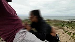 Dia blasts anal on beach with voyeur big cock pounding