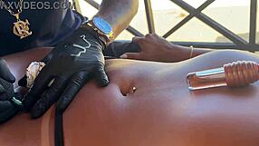 horny blonde lets tattoo artist suck her before dp with him and friend full video