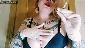 Why smoke with gloves when her fat tits beg for horny attention?