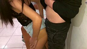 Skinny crossdresser pounds married man's cock!