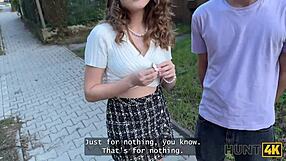 hunt4k. una fairy flashes perfect tits to stranger while boyfriend watches her get fucked