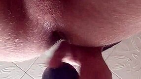 Male squirts huge orgasm gushing from giant dildo ass fucking