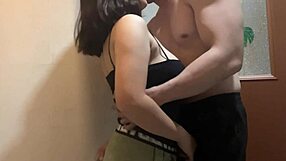 pinay lover sneaks into bathroom for steamy intimate moment