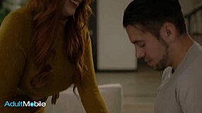 lauren phillips can't resist sucking stepson dante coles monster cock before he pounds her perfect tits and pussy on sofa!!