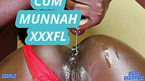 Perfect deep ebony balls deep anal ass fuck ends with massive cumshot close up