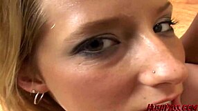 first-timer ashley jensen takes monster cock in every position to facial