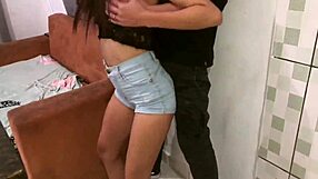 Skinny crossdresser pounds married man's cock!