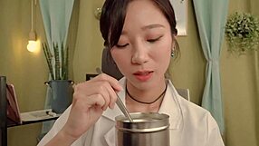 wow! babe's natural tits bounce in relaxing asmr teen sex checkup