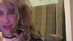 tranny strokes cock aiming self facial shot for webcam crowd cheers