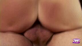 blonde big tits wife seals naughty deal riding hubby cowgirl style. passionate licking and deepthroat seal it.