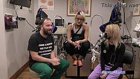 patient dr tampa spreads channy crossfire's shaved pussy in hospital skirt!