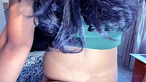 Brazilian big ass brunette teen rides creampie bareback with long hair dancing oiled