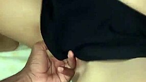 Amateur teen sneaks big black cock pounding bent over while husband sleeps nearby