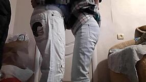 Married Lesbian Brides Masturbate to Orgasm While Husbands Watch Football Next Door