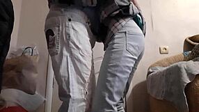 Married Lesbian Brides Masturbate to Orgasm While Husbands Watch Football Next Door